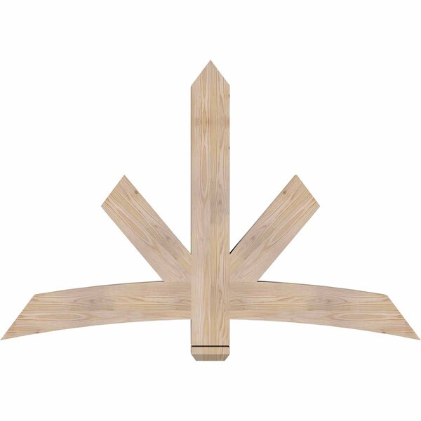 Ekena Millwork Alberta Smooth Timber Gable Bracket, Douglas Fir, 60"W x 40"H x 3 1/2"D x 5 1/2"F, 16/12 Pitch GBW060X40X0406ALB00SDF - main